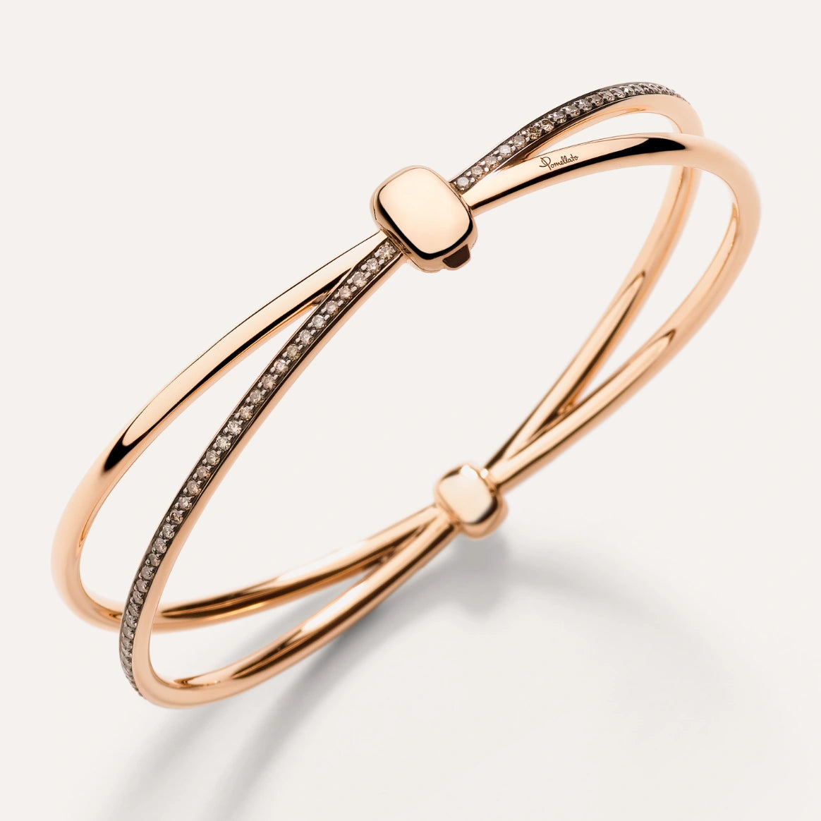 BANGLE TOGETHER ORO ROSA E DIAMANTI BROWN