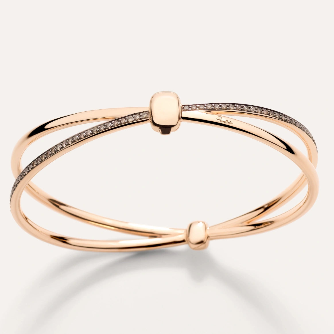 BANGLE TOGETHER ORO ROSA E DIAMANTI BROWN