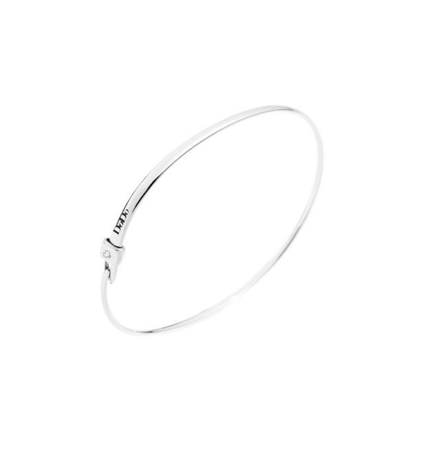 BRACCIALE BANGLE CON STOPPER. Argento.