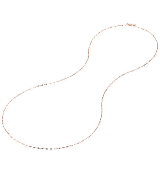 COLLANA MAGLIA MARINA. Oro rosa 9kt.