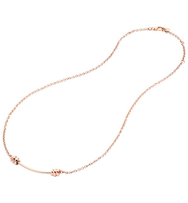 COLLANA NODO. Oro rosa 9kt.